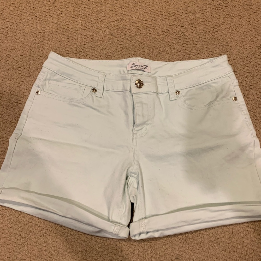 Women’s Seven 7 Mint Green Denim Shorts size 12